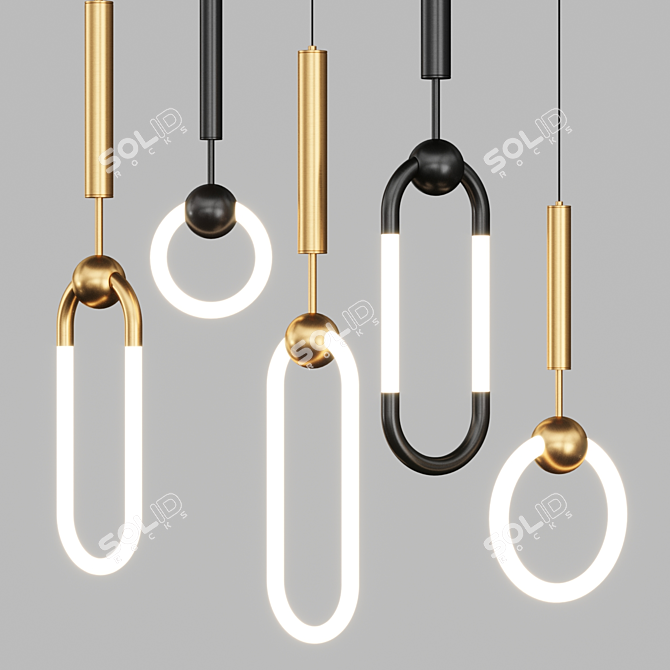 Finnur LED Pendant Lamps 3D model image 1