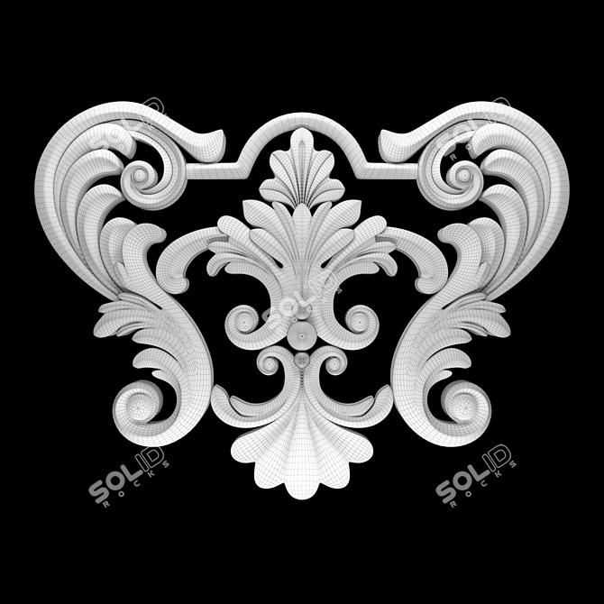 Elegant 3D Ornament Design Kit 3D model image 5