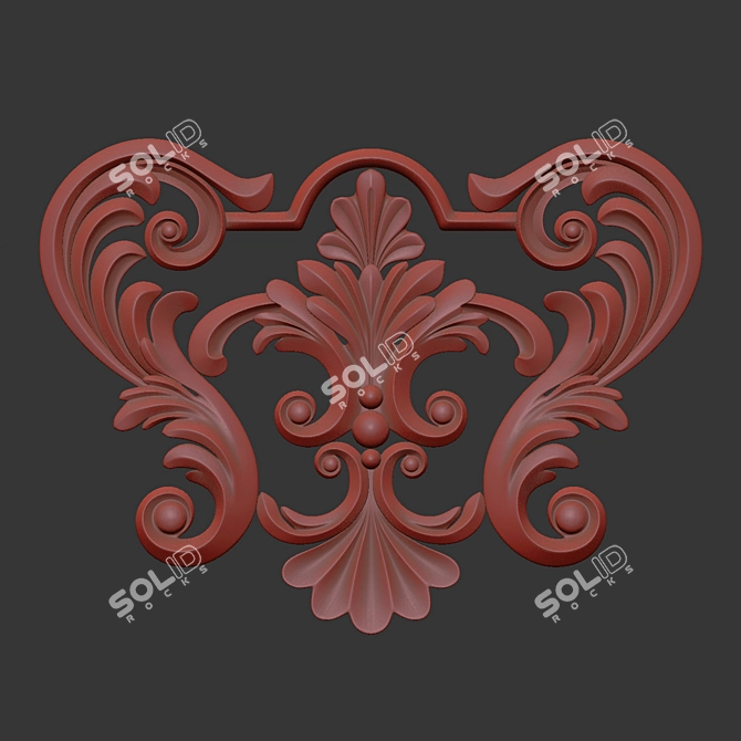 Elegant 3D Ornament Design Kit 3D model image 7