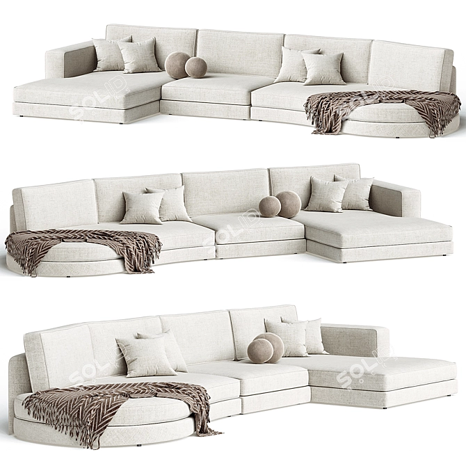 Modern Noora Sofa Design - Sleekределанняечать 3D model image 1