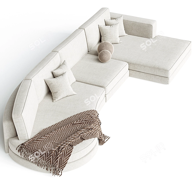 Modern Noora Sofa Design - Sleekределанняечать 3D model image 2