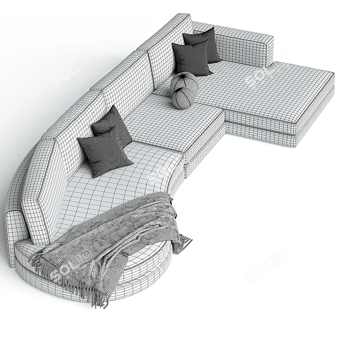 Modern Noora Sofa Design - Sleekределанняечать 3D model image 3