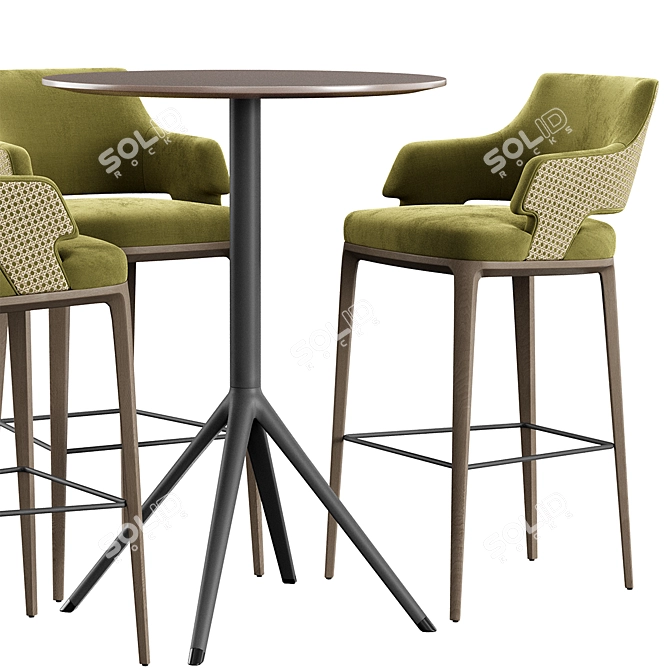 Modern Bar Stool Set Konyshev OTX 3D model image 5