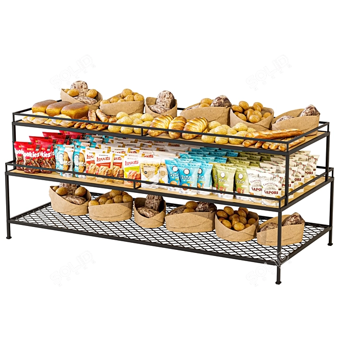 Bakery Display Models Bundle 3D model image 1