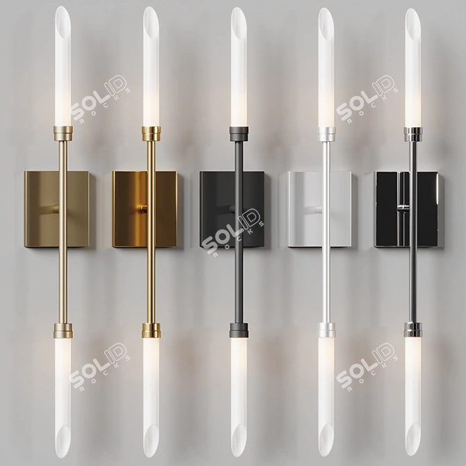 Spur LED Wall Sconce: Modern Minimalist 3D model image 5