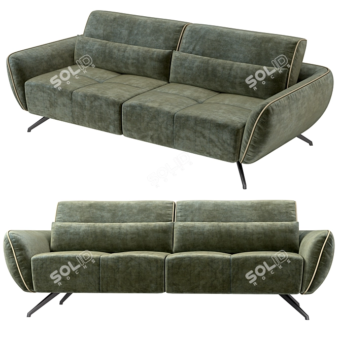 Elegant Hug Sofa: Pure Relaxation 3D model image 1