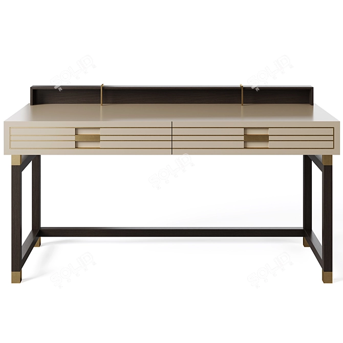 Elegant Edinburgh Desk 3D model image 2