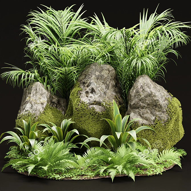 High Quality Low Poly Garden Assets 3D model image 1