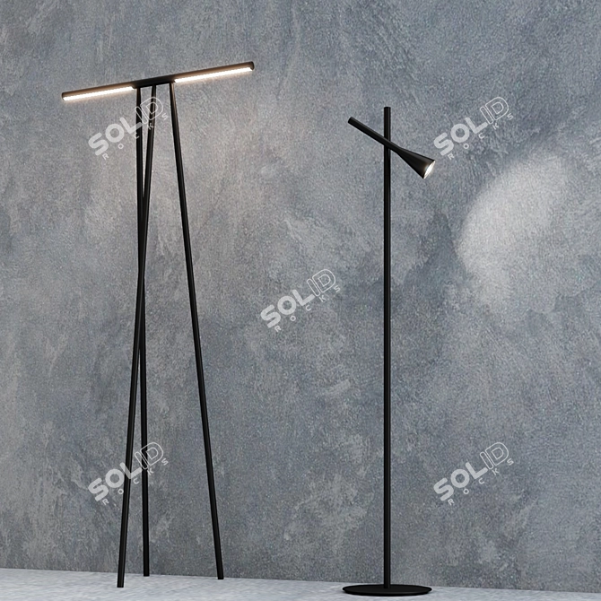 Modern Martinelli LED Floor Lamps 3D model image 2