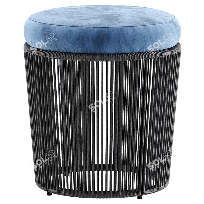 Varaschin Tibidabo Garden Pouf - Versatile Outdoor Seating 3D model image 4