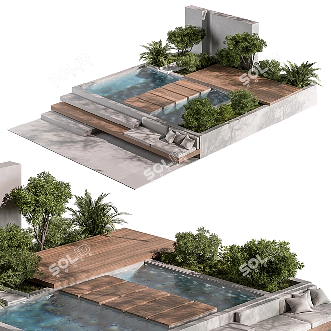 Outdoor Oasis Furniture Set 3D model image 1