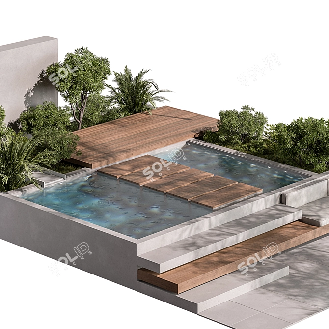 Outdoor Oasis Furniture Set 3D model image 4