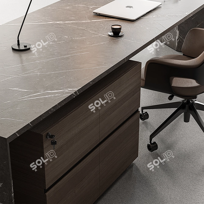 Executive Office Desk - BOSS 475 3D model image 3