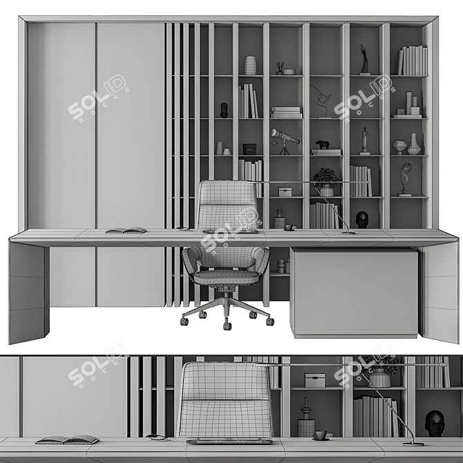 Executive Office Desk - BOSS 475 3D model image 5