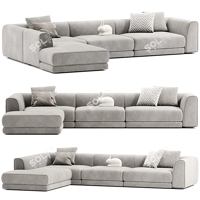 Modern Baxter Rafael Sofa in 3D 3D model image 4