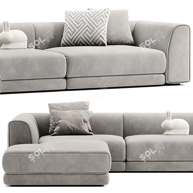 Modern Baxter Rafael Sofa in 3D 3D model image 1