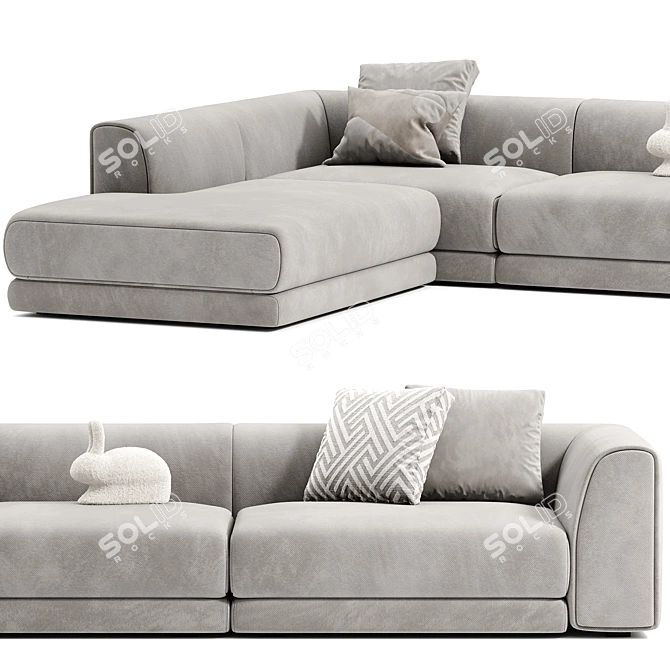 Modern Baxter Rafael Sofa in 3D 3D model image 2