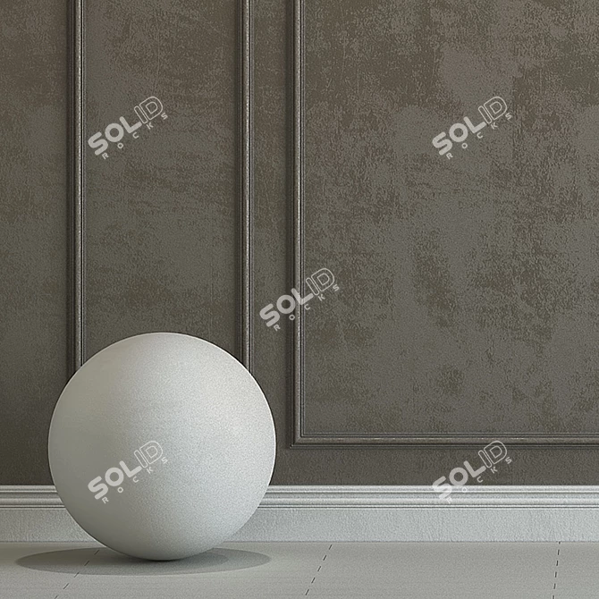 Versatile Decorative Plaster with Molding 3D model image 3