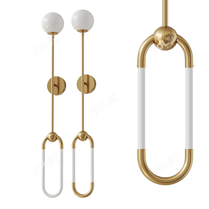 Elliptical Lampatron Wall Sconce 3D model image 1