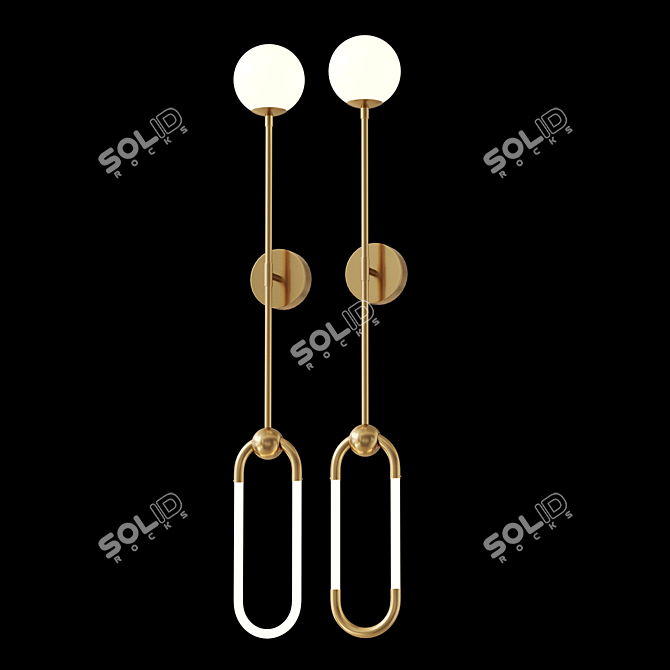 Elliptical Lampatron Wall Sconce 3D model image 2