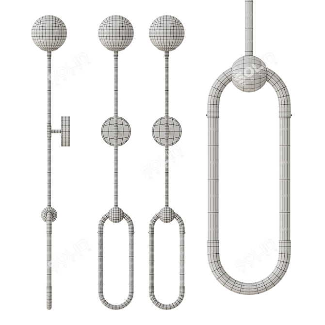 Elliptical Lampatron Wall Sconce 3D model image 3