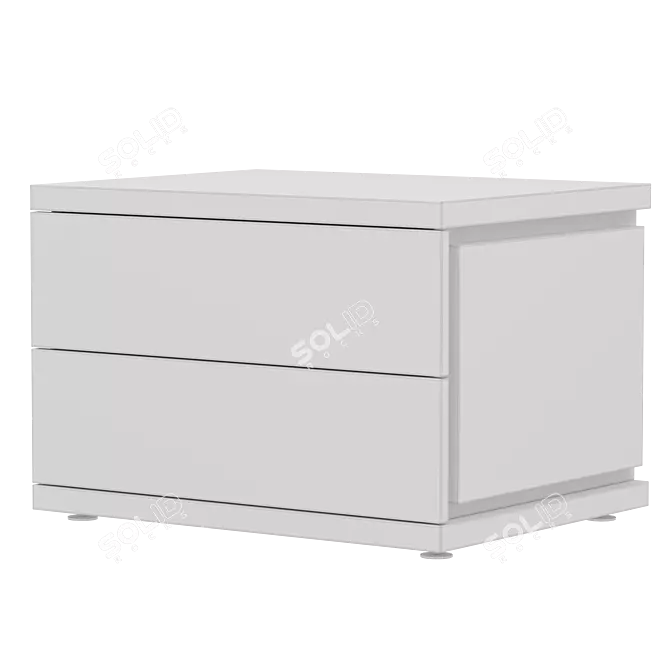 Modern Side Table with Open Shelf 3D model image 2