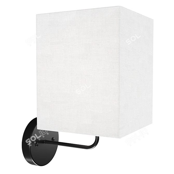 Modern Square Wall Sconce 3D model image 6