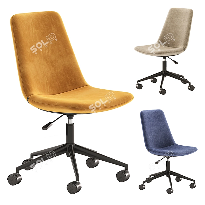 Modern Maine Swivel Office Chair 3D model image 2