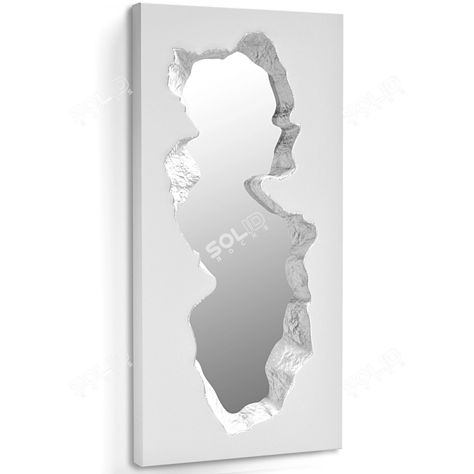 Cracked Stone Mirror, 3D Model 3D model image 3
