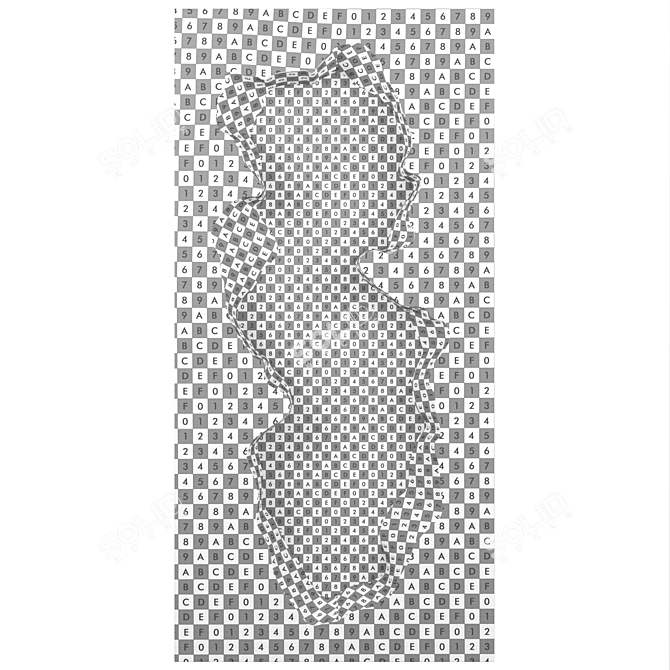 Cracked Stone Mirror, 3D Model 3D model image 5