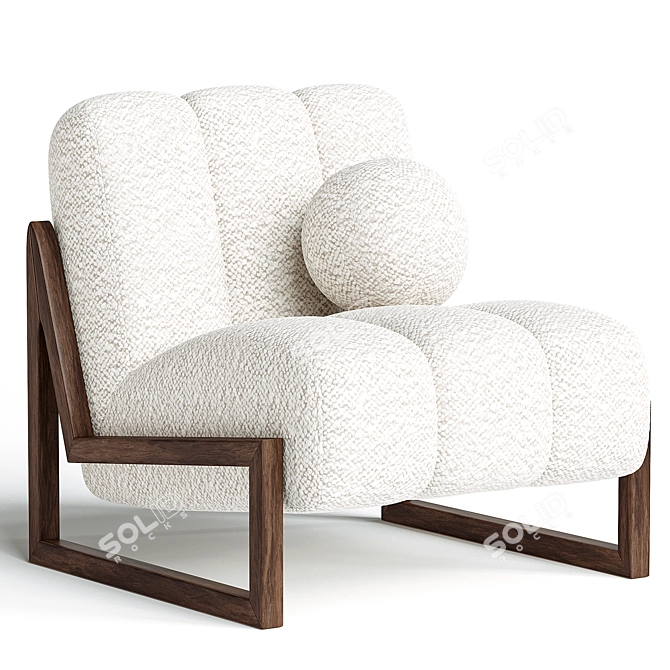 Modern and Stylish MALIVA Chair 3D model image 2