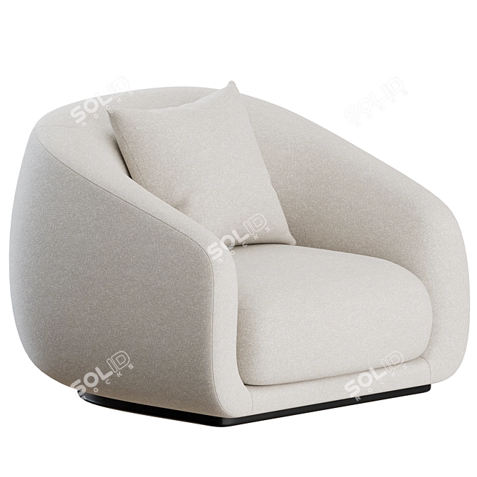 Wendelbo Montholon Armchair Set 3D model image 1