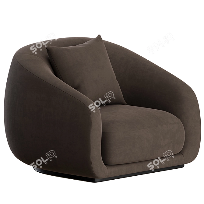 Wendelbo Montholon Armchair Set 3D model image 2
