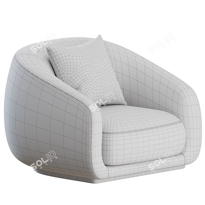 Wendelbo Montholon Armchair Set 3D model image 4