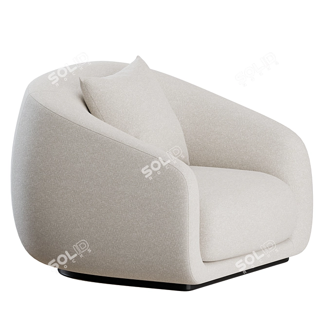 Wendelbo Montholon Armchair Set 3D model image 5