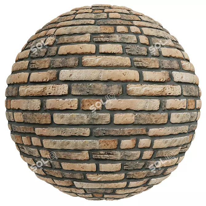 Versatile Grouting Brick Texture Set 3D model image 2