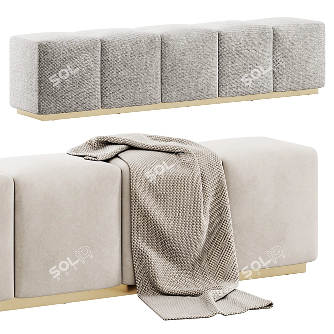 Venus Upholstered Bench | Rowen Homes 3D model image 1