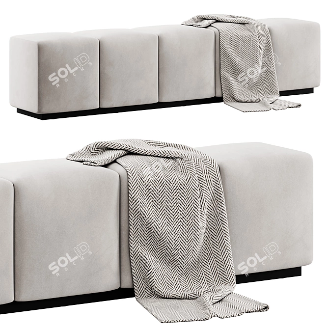 Venus Upholstered Bench | Rowen Homes 3D model image 2