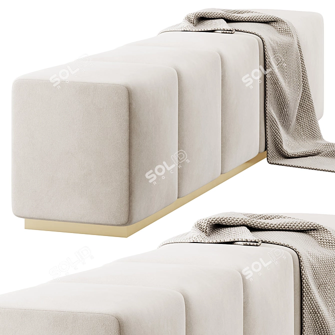 Venus Upholstered Bench | Rowen Homes 3D model image 4