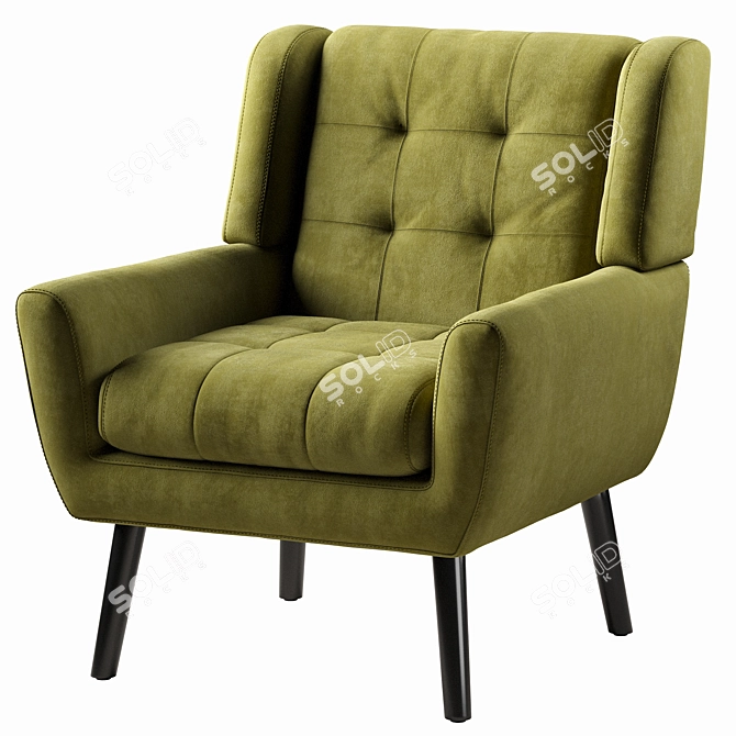 Velvet Accent Armchair LWFLIFE 2016 3D model image 1