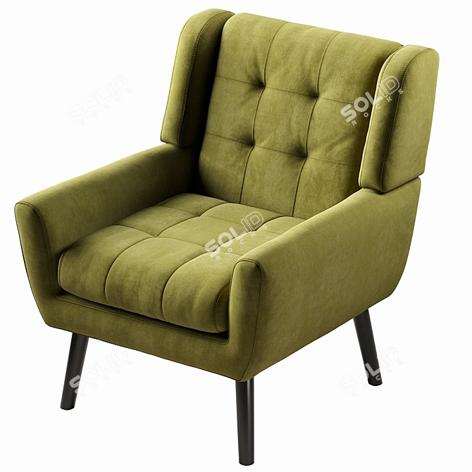 Velvet Accent Armchair LWFLIFE 2016 3D model image 2