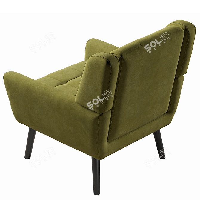 Velvet Accent Armchair LWFLIFE 2016 3D model image 4