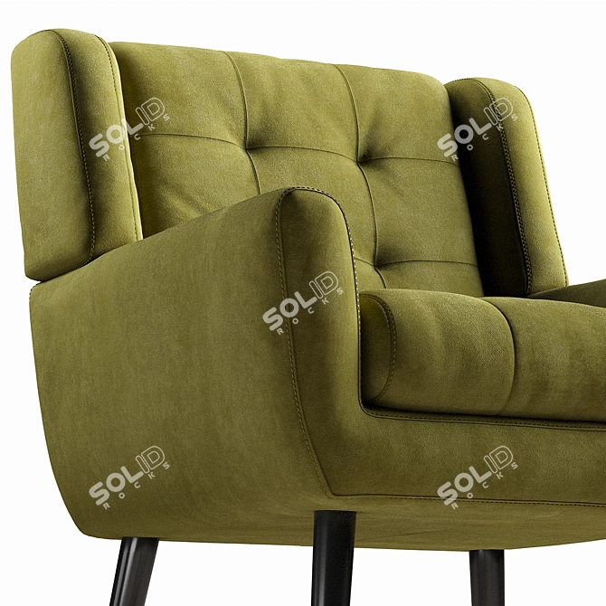 Velvet Accent Armchair LWFLIFE 2016 3D model image 5