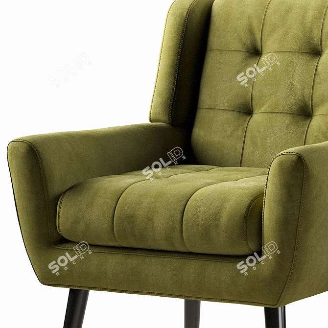 Velvet Accent Armchair LWFLIFE 2016 3D model image 6