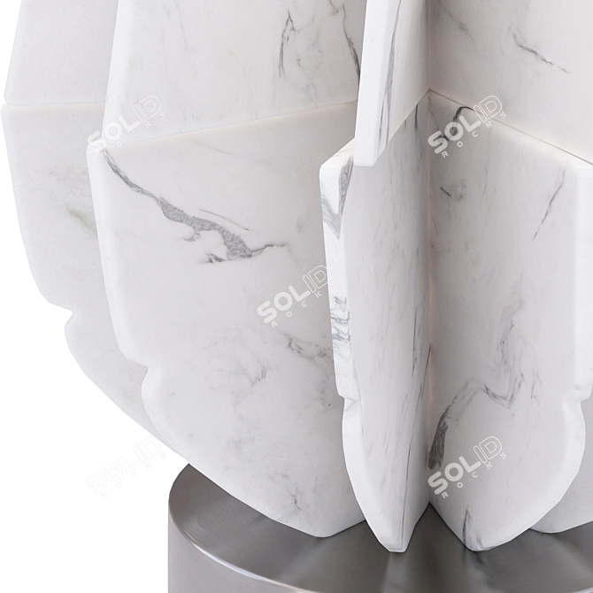 Marble Sphere Table Lamp 3D model image 4