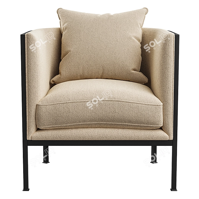 Contemporary CFC Dana Armchair 3D model image 2