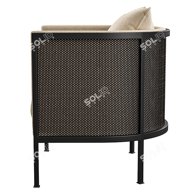 Contemporary CFC Dana Armchair 3D model image 4