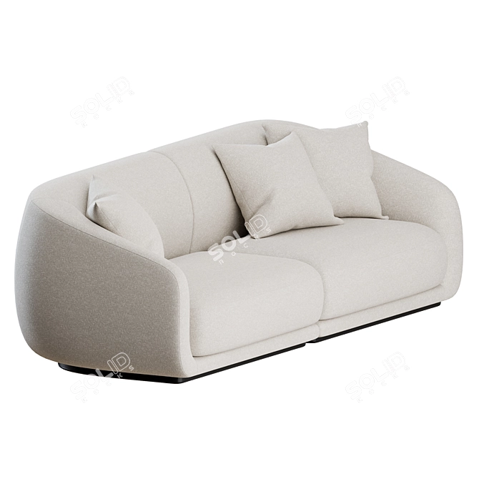Modern Chic Wendelbo 2 Seater 3D model image 7