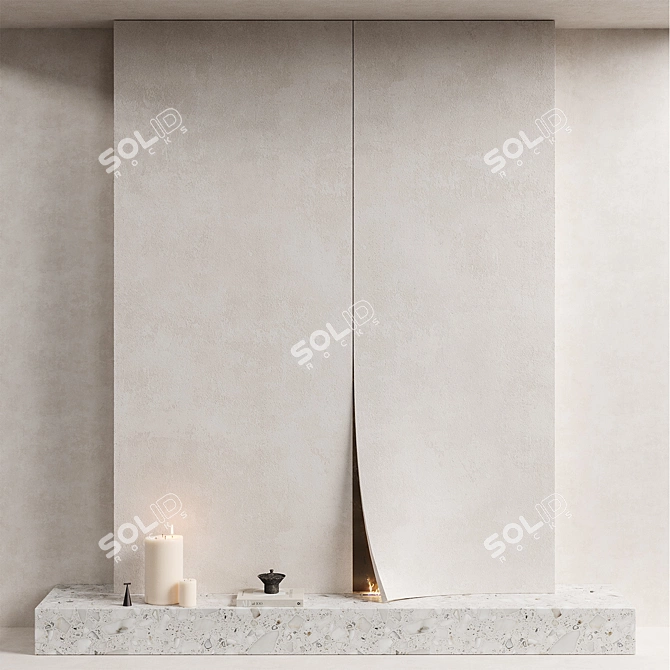 Paper Corner Bio Fireplace Home Decor 3D model image 2