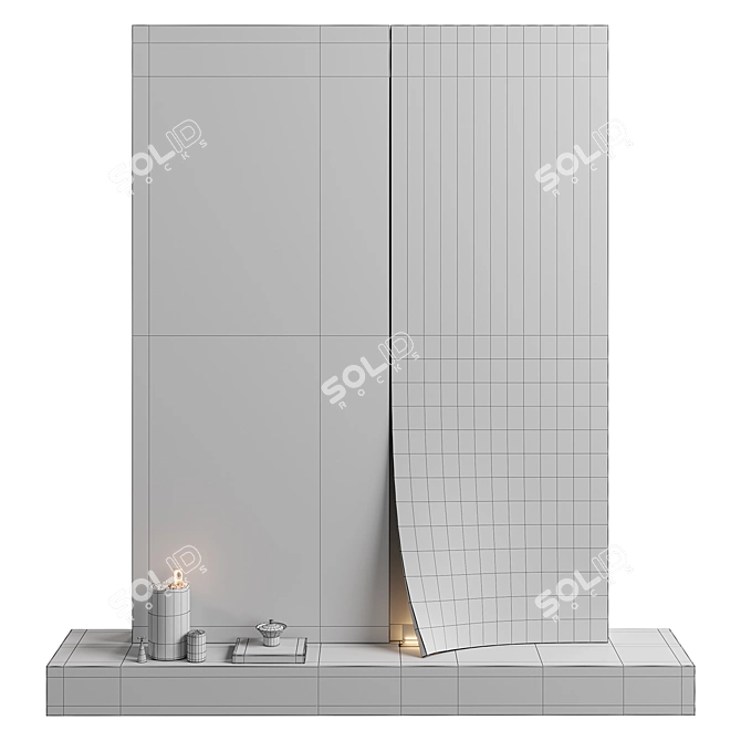 Paper Corner Bio Fireplace Home Decor 3D model image 3